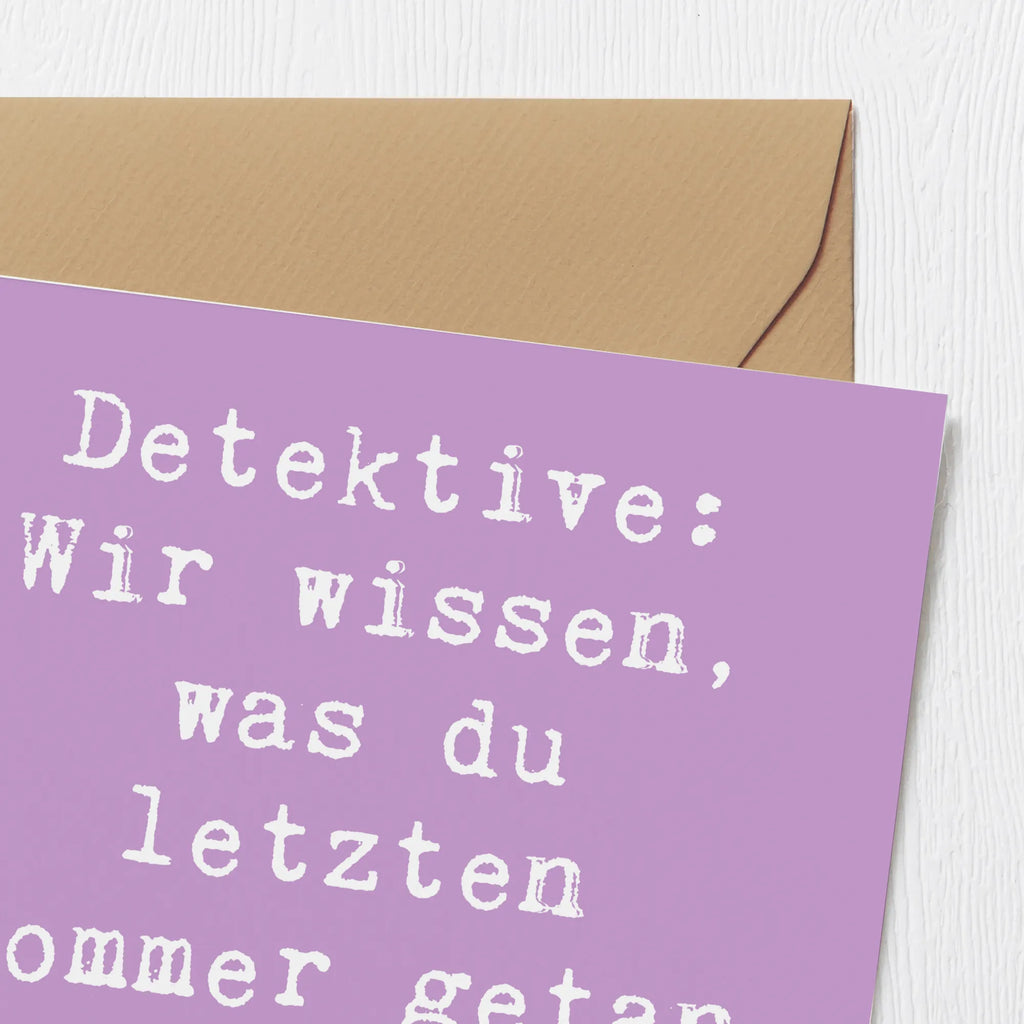 Deluxe Karte Spruch Detektiv Geheimnisse Karte, Grußkarte, Klappkarte, Einladungskarte, Glückwunschkarte, Hochzeitskarte, Geburtstagskarte, Hochwertige Grußkarte, Hochwertige Klappkarte, Beruf, Ausbildung, Jubiläum, Abschied, Rente, Kollege, Kollegin, Geschenk, Schenken, Arbeitskollege, Mitarbeiter, Firma, Danke, Dankeschön