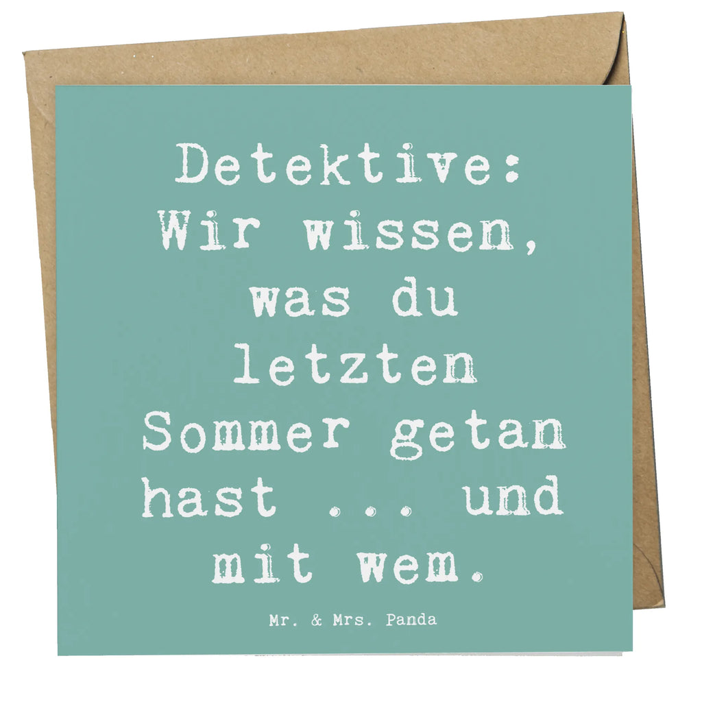 Deluxe Karte Spruch Detektiv Geheimnisse Karte, Grußkarte, Klappkarte, Einladungskarte, Glückwunschkarte, Hochzeitskarte, Geburtstagskarte, Hochwertige Grußkarte, Hochwertige Klappkarte, Beruf, Ausbildung, Jubiläum, Abschied, Rente, Kollege, Kollegin, Geschenk, Schenken, Arbeitskollege, Mitarbeiter, Firma, Danke, Dankeschön