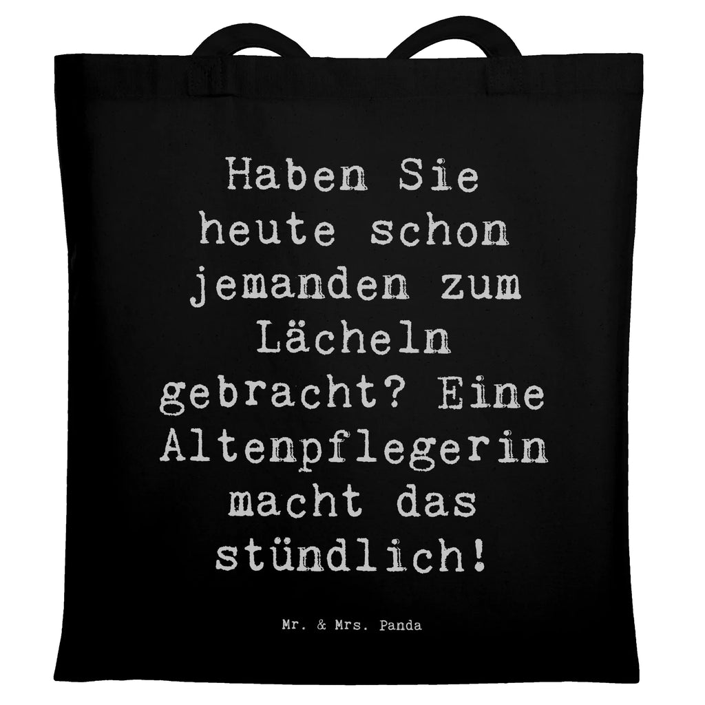 Tragetasche Spruch Altenpflegerin Lächeln Beuteltasche, Beutel, Einkaufstasche, Jutebeutel, Stoffbeutel, Tasche, Shopper, Umhängetasche, Strandtasche, Schultertasche, Stofftasche, Tragetasche, Badetasche, Jutetasche, Einkaufstüte, Laptoptasche, Beruf, Ausbildung, Jubiläum, Abschied, Rente, Kollege, Kollegin, Geschenk, Schenken, Arbeitskollege, Mitarbeiter, Firma, Danke, Dankeschön