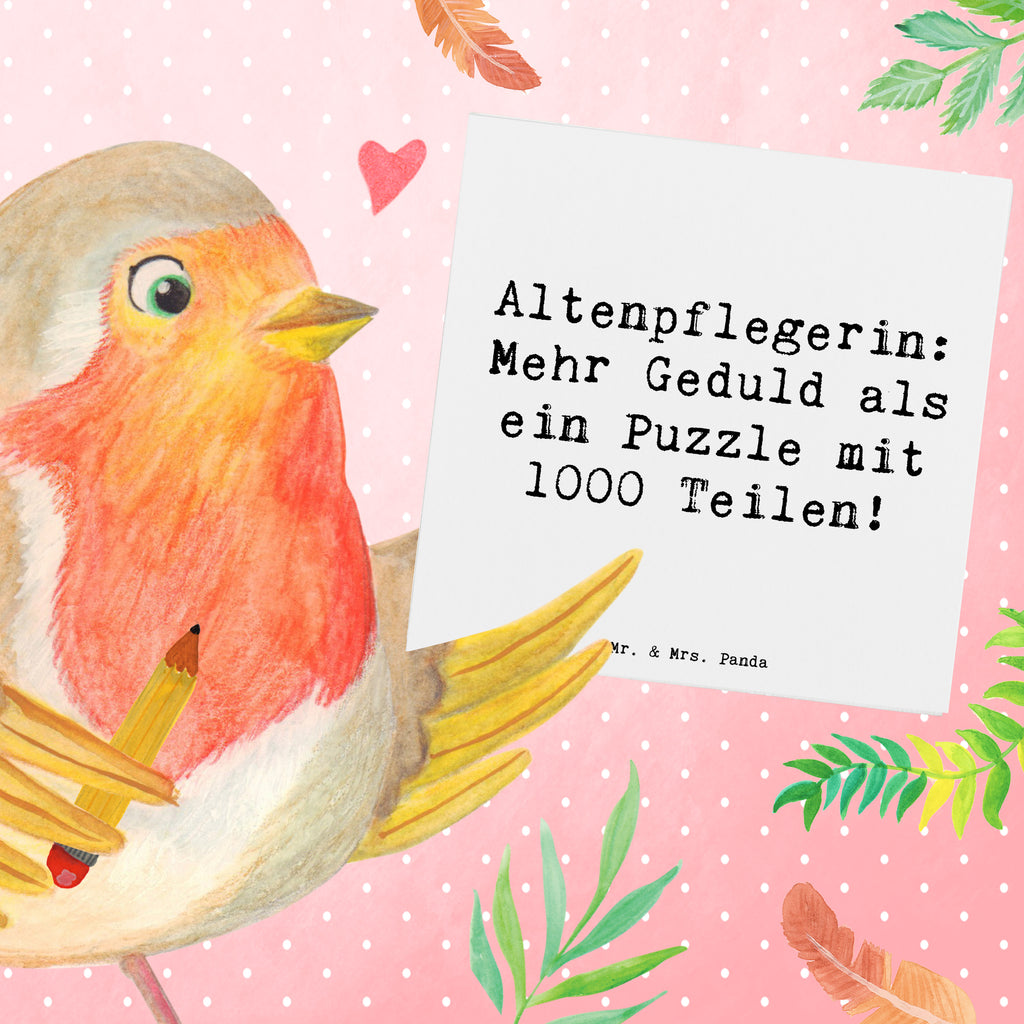 Deluxe Karte Spruch Altenpflegerin Geduld Karte, Grußkarte, Klappkarte, Einladungskarte, Glückwunschkarte, Hochzeitskarte, Geburtstagskarte, Hochwertige Grußkarte, Hochwertige Klappkarte, Beruf, Ausbildung, Jubiläum, Abschied, Rente, Kollege, Kollegin, Geschenk, Schenken, Arbeitskollege, Mitarbeiter, Firma, Danke, Dankeschön