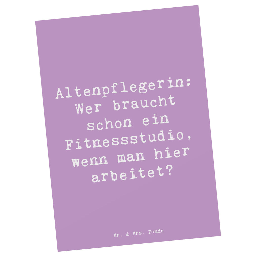 Postkarte Spruch Altenpflegerin Fitness Postkarte, Karte, Geschenkkarte, Grußkarte, Einladung, Ansichtskarte, Geburtstagskarte, Einladungskarte, Dankeskarte, Ansichtskarten, Einladung Geburtstag, Einladungskarten Geburtstag, Beruf, Ausbildung, Jubiläum, Abschied, Rente, Kollege, Kollegin, Geschenk, Schenken, Arbeitskollege, Mitarbeiter, Firma, Danke, Dankeschön