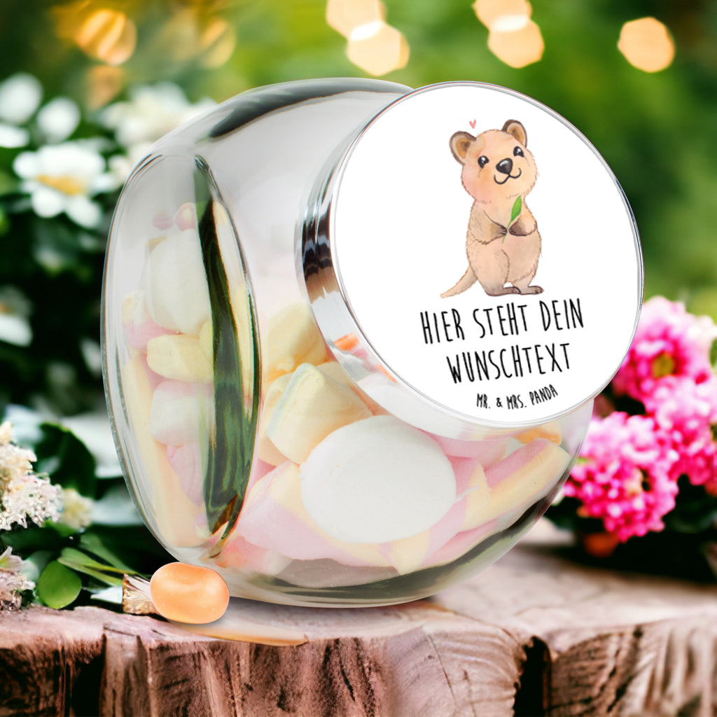 Personalisiertes Bonbonglas Quokka Happy Vorratsdose, Vorratsbehälter, Süßigkeitenglas, Süßigkeitendose, Kaffeedose, Müslidose, Teedose, Keksbehälter, Keksedose, Glasdose, Glasbälter, Vorratsglas, Küchenbehälter, Aufbewahrungsdose, Aufbewahungsglas, Gewürzdose, Küchenorganizer, Snackdose, Tiermotive, Gute Laune, lustige Sprüche, Tiere, Quokka, Verschieben, Aufschieberitis, Lustiger Spruch, Niedliches Tier, Dinge erledigen