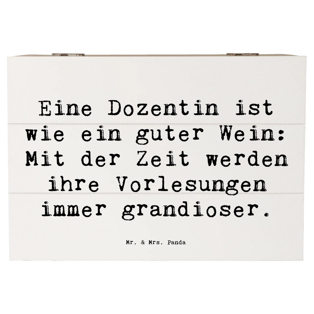 Holzkiste Spruch Eine Dozentin ist wie ein guter Wein: Mit der Zeit werden ihre Vorlesungen immer grandioser. Holzkiste, Kiste, Schatzkiste, Truhe, Schatulle, XXL, Erinnerungsbox, Erinnerungskiste, Dekokiste, Aufbewahrungsbox, Geschenkbox, Geschenkdose, Beruf, Ausbildung, Jubiläum, Abschied, Rente, Kollege, Kollegin, Geschenk, Schenken, Arbeitskollege, Mitarbeiter, Firma, Danke, Dankeschön