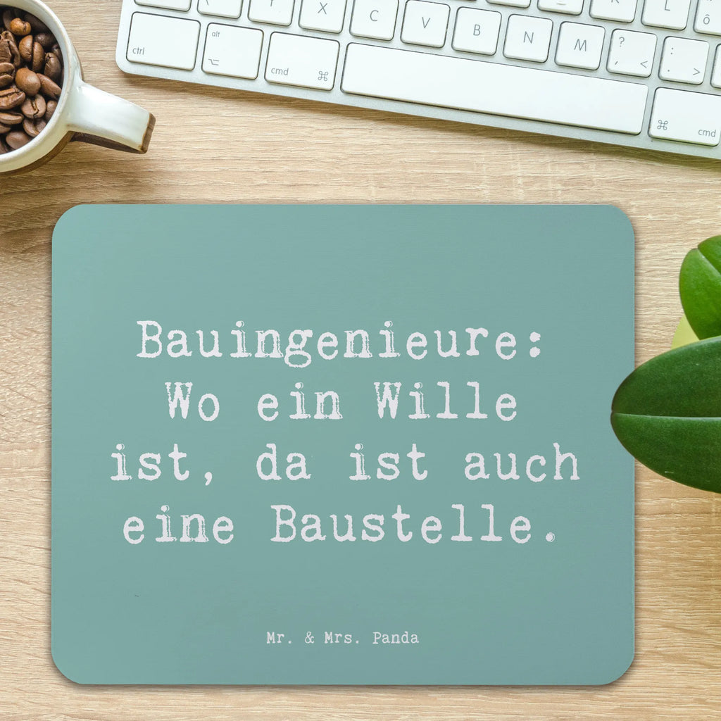 Mauspad Spruch Bauingenieure: Wo ein Wille ist, da ist auch eine Baustelle. Mousepad, Computer zubehör, Büroausstattung, PC Zubehör, Arbeitszimmer, Mauspad, Einzigartiges Mauspad, Designer Mauspad, Mausunterlage, Mauspad Büro, Beruf, Ausbildung, Jubiläum, Abschied, Rente, Kollege, Kollegin, Geschenk, Schenken, Arbeitskollege, Mitarbeiter, Firma, Danke, Dankeschön