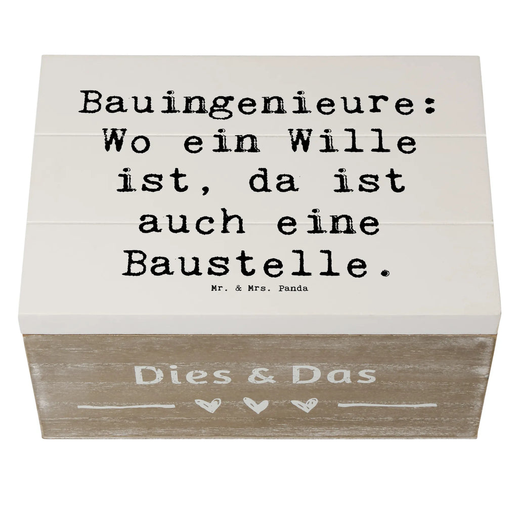 Holzkiste Spruch Bauingenieure: Wo ein Wille ist, da ist auch eine Baustelle. Holzkiste, Kiste, Schatzkiste, Truhe, Schatulle, XXL, Erinnerungsbox, Erinnerungskiste, Dekokiste, Aufbewahrungsbox, Geschenkbox, Geschenkdose, Beruf, Ausbildung, Jubiläum, Abschied, Rente, Kollege, Kollegin, Geschenk, Schenken, Arbeitskollege, Mitarbeiter, Firma, Danke, Dankeschön