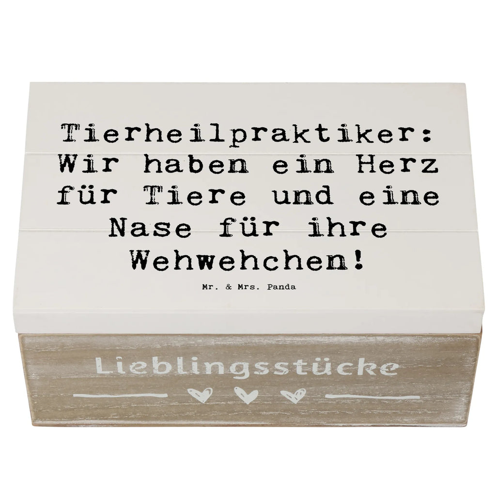 Holzkiste Spruch Tierheilpraktiker: Wir haben ein Herz für Tiere und eine Nase für ihre Wehwehchen! Holzkiste, Kiste, Schatzkiste, Truhe, Schatulle, XXL, Erinnerungsbox, Erinnerungskiste, Dekokiste, Aufbewahrungsbox, Geschenkbox, Geschenkdose, Beruf, Ausbildung, Jubiläum, Abschied, Rente, Kollege, Kollegin, Geschenk, Schenken, Arbeitskollege, Mitarbeiter, Firma, Danke, Dankeschön