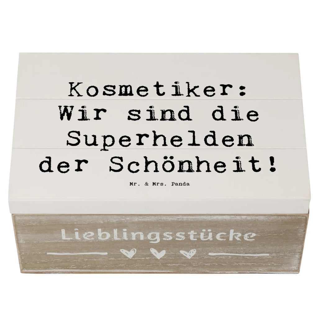 Holzkiste Spruch Kosmetiker: Wir sind die Superhelden der Schönheit! Holzkiste, Kiste, Schatzkiste, Truhe, Schatulle, XXL, Erinnerungsbox, Erinnerungskiste, Dekokiste, Aufbewahrungsbox, Geschenkbox, Geschenkdose, Beruf, Ausbildung, Jubiläum, Abschied, Rente, Kollege, Kollegin, Geschenk, Schenken, Arbeitskollege, Mitarbeiter, Firma, Danke, Dankeschön