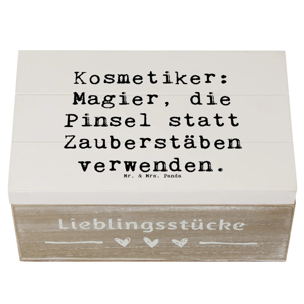 Holzkiste Spruch Kosmetiker: Magier, die Pinsel statt Zauberstäben verwenden. Holzkiste, Kiste, Schatzkiste, Truhe, Schatulle, XXL, Erinnerungsbox, Erinnerungskiste, Dekokiste, Aufbewahrungsbox, Geschenkbox, Geschenkdose, Beruf, Ausbildung, Jubiläum, Abschied, Rente, Kollege, Kollegin, Geschenk, Schenken, Arbeitskollege, Mitarbeiter, Firma, Danke, Dankeschön