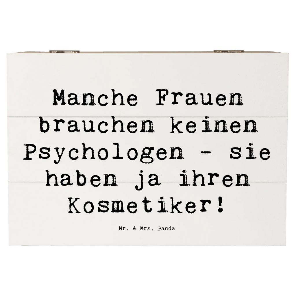 Holzkiste Spruch Manche Frauen brauchen keinen Psychologen - sie haben ja ihren Kosmetiker! Holzkiste, Kiste, Schatzkiste, Truhe, Schatulle, XXL, Erinnerungsbox, Erinnerungskiste, Dekokiste, Aufbewahrungsbox, Geschenkbox, Geschenkdose, Beruf, Ausbildung, Jubiläum, Abschied, Rente, Kollege, Kollegin, Geschenk, Schenken, Arbeitskollege, Mitarbeiter, Firma, Danke, Dankeschön