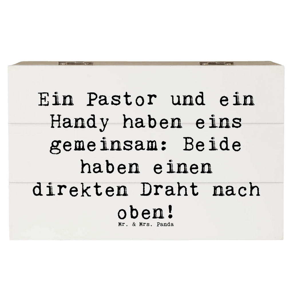 Holzkiste Spruch Ein Pastor und ein Handy haben eins gemeinsam: Beide haben einen direkten Draht nach oben! Holzkiste, Kiste, Schatzkiste, Truhe, Schatulle, XXL, Erinnerungsbox, Erinnerungskiste, Dekokiste, Aufbewahrungsbox, Geschenkbox, Geschenkdose, Beruf, Ausbildung, Jubiläum, Abschied, Rente, Kollege, Kollegin, Geschenk, Schenken, Arbeitskollege, Mitarbeiter, Firma, Danke, Dankeschön