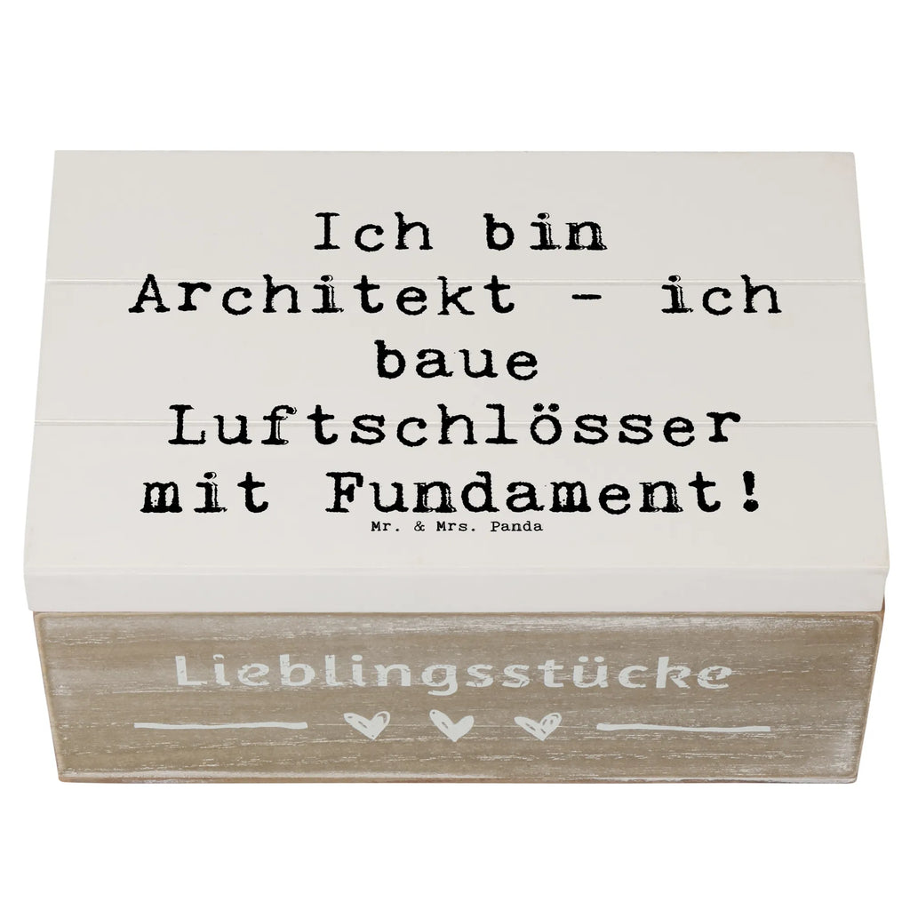 Holzkiste Spruch Ich bin Architekt - ich baue Luftschlösser mit Fundament! Holzkiste, Kiste, Schatzkiste, Truhe, Schatulle, XXL, Erinnerungsbox, Erinnerungskiste, Dekokiste, Aufbewahrungsbox, Geschenkbox, Geschenkdose, Beruf, Ausbildung, Jubiläum, Abschied, Rente, Kollege, Kollegin, Geschenk, Schenken, Arbeitskollege, Mitarbeiter, Firma, Danke, Dankeschön