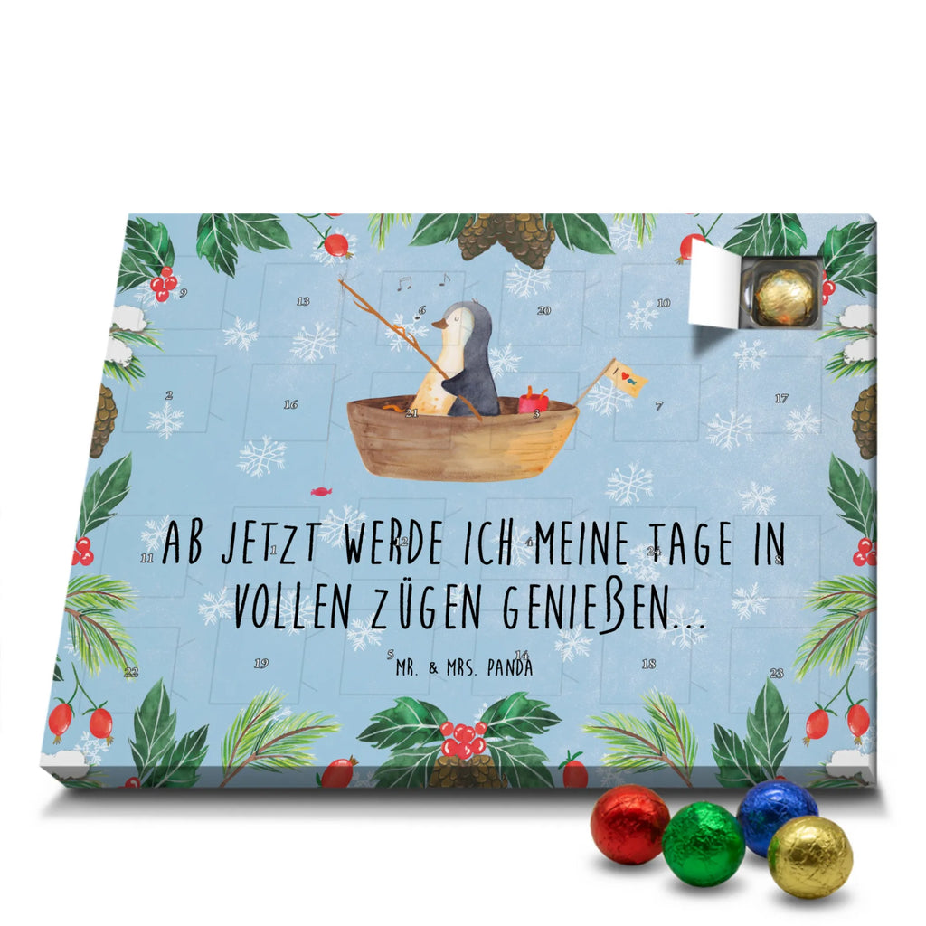 Schoko Adventskalender Pinguin Angelboot Adventskalender, Schokoladen Adventskalender, Schoko Adventskalender, Pinguin, Pinguine, Angeln, Boot, Angelboot, Lebenslust, Leben, genießen, Motivation, Neustart, Neuanfang, Trennung, Scheidung, Geschenkidee Liebeskummer