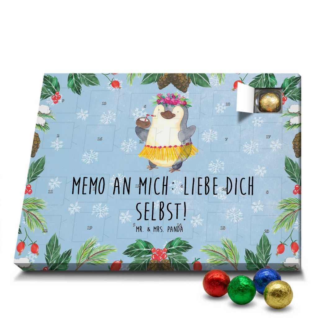 Schoko Adventskalender Pinguin Kokosnuss Adventskalender, Schokoladen Adventskalender, Schoko Adventskalender, Pinguin, Aloha, Hawaii, Urlaub, Kokosnuss, Pinguine