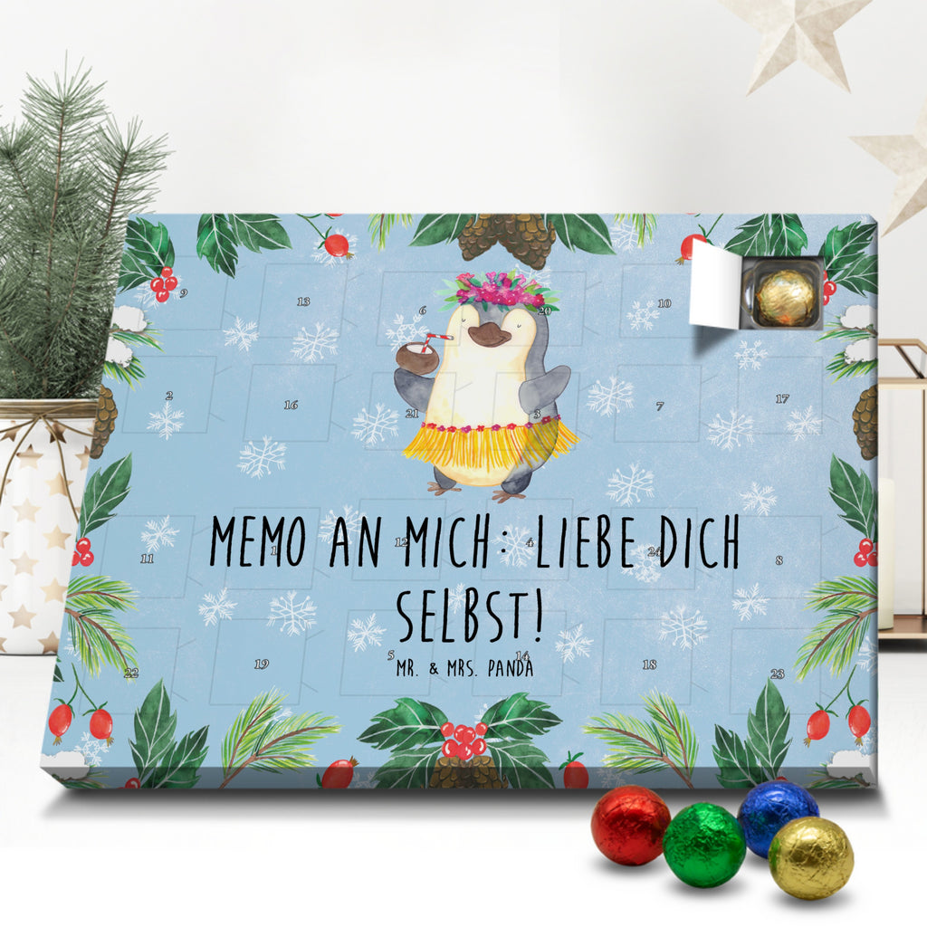 Schoko Adventskalender Pinguin Kokosnuss Adventskalender, Schokoladen Adventskalender, Schoko Adventskalender, Pinguin, Aloha, Hawaii, Urlaub, Kokosnuss, Pinguine