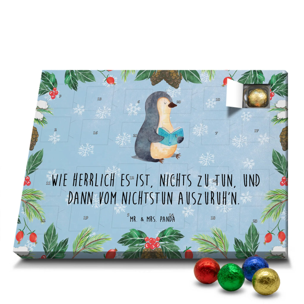 Schoko Adventskalender Pinguin Buch Adventskalender, Schokoladen Adventskalender, Schoko Adventskalender, Pinguin, Pinguine, Buch, Lesen, Bücherwurm, Nichtstun, Faulenzen, Ferien, Urlaub, Freizeit