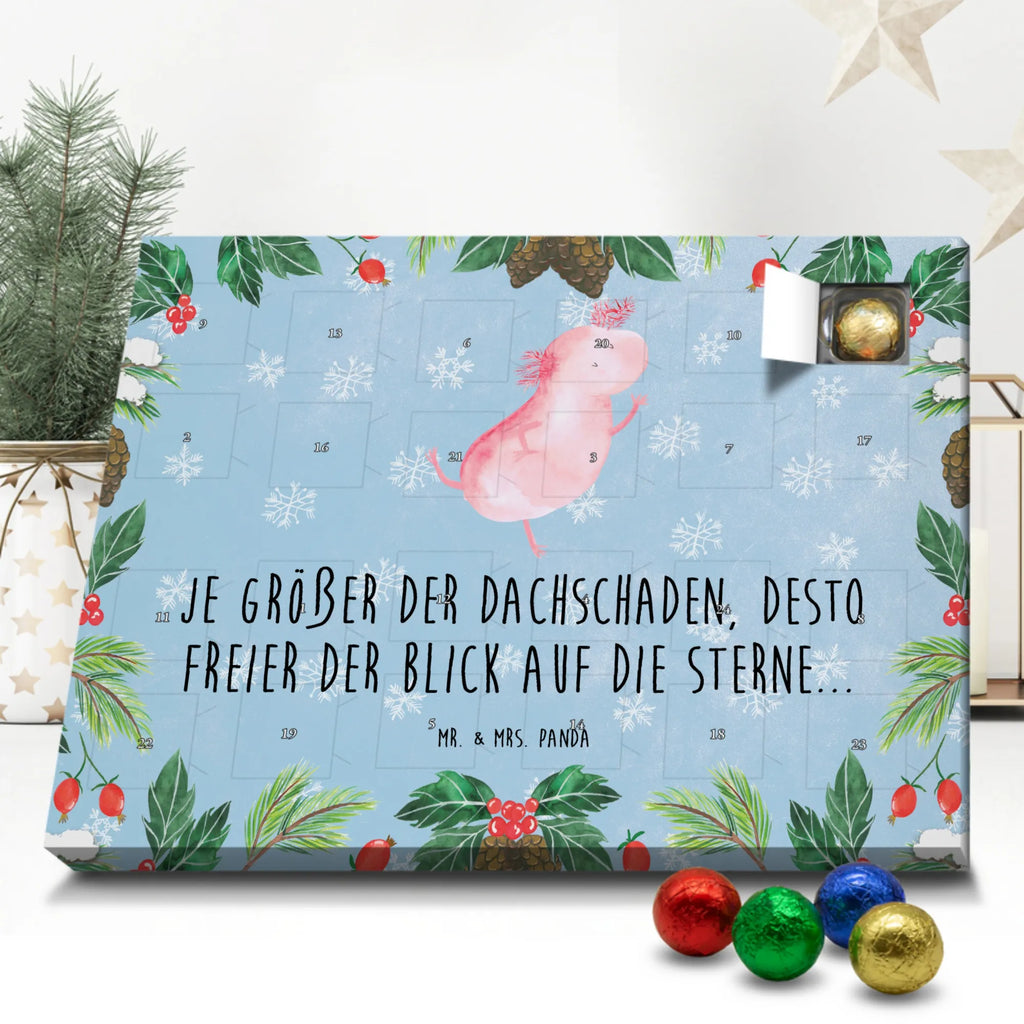 Schoko Adventskalender Axolotl Tanzen Adventskalender, Schokoladen Adventskalender, Schoko Adventskalender, Axolotl, Molch, Axolot, Schwanzlurch, Lurch, Lurche, Dachschaden, Sterne, verrückt, Freundin, beste Freundin