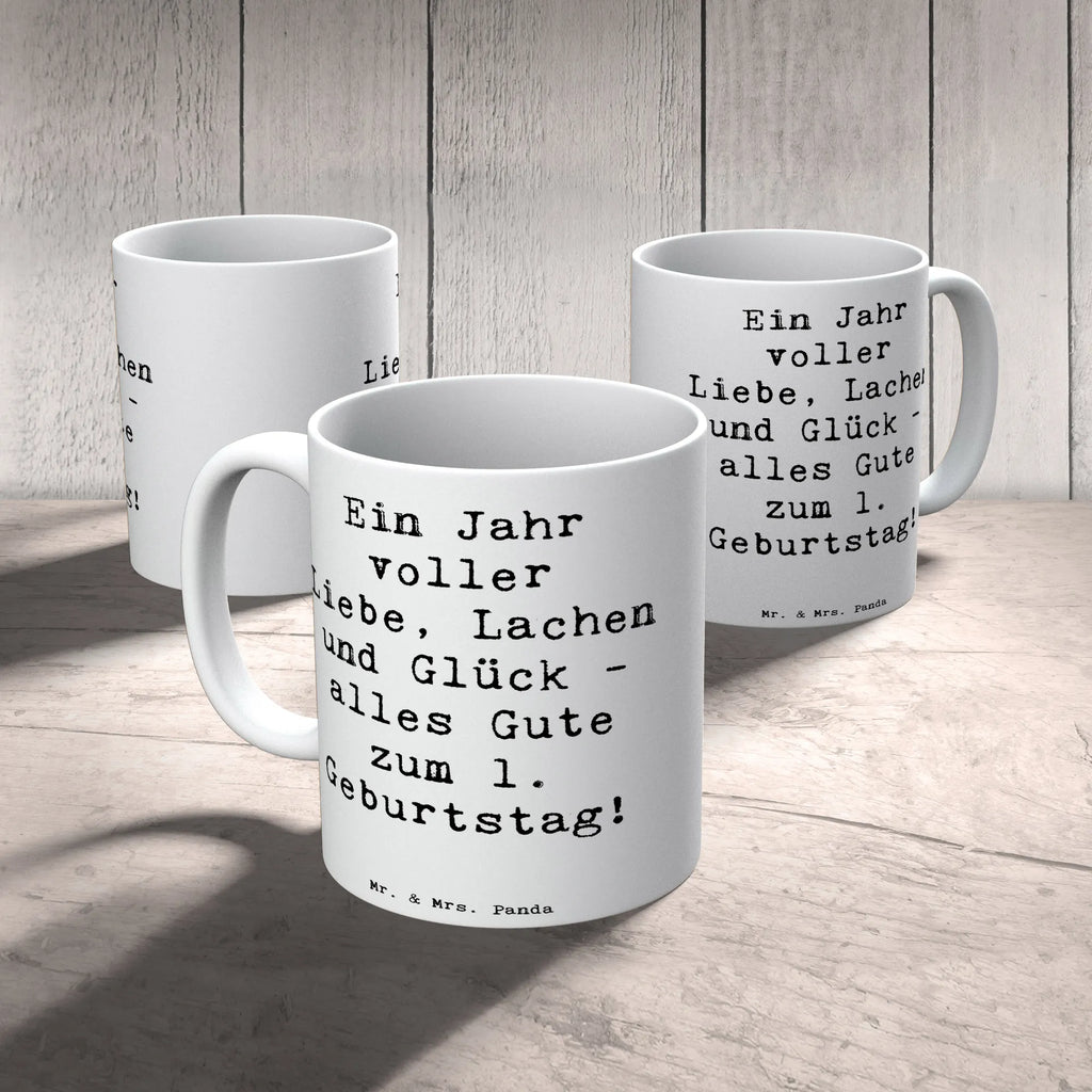 Tasse Spruch 1. Geburtstag Liebe Lachen Glück Tasse, Kaffeetasse, Teetasse, Becher, Kaffeebecher, Teebecher, Keramiktasse, Porzellantasse, Büro Tasse, Geschenk Tasse, Tasse Sprüche, Tasse Motive, Kaffeetassen, Tasse bedrucken, Designer Tasse, Cappuccino Tassen, Schöne Teetassen, Geburtstag, Geburtstagsgeschenk, Geschenk