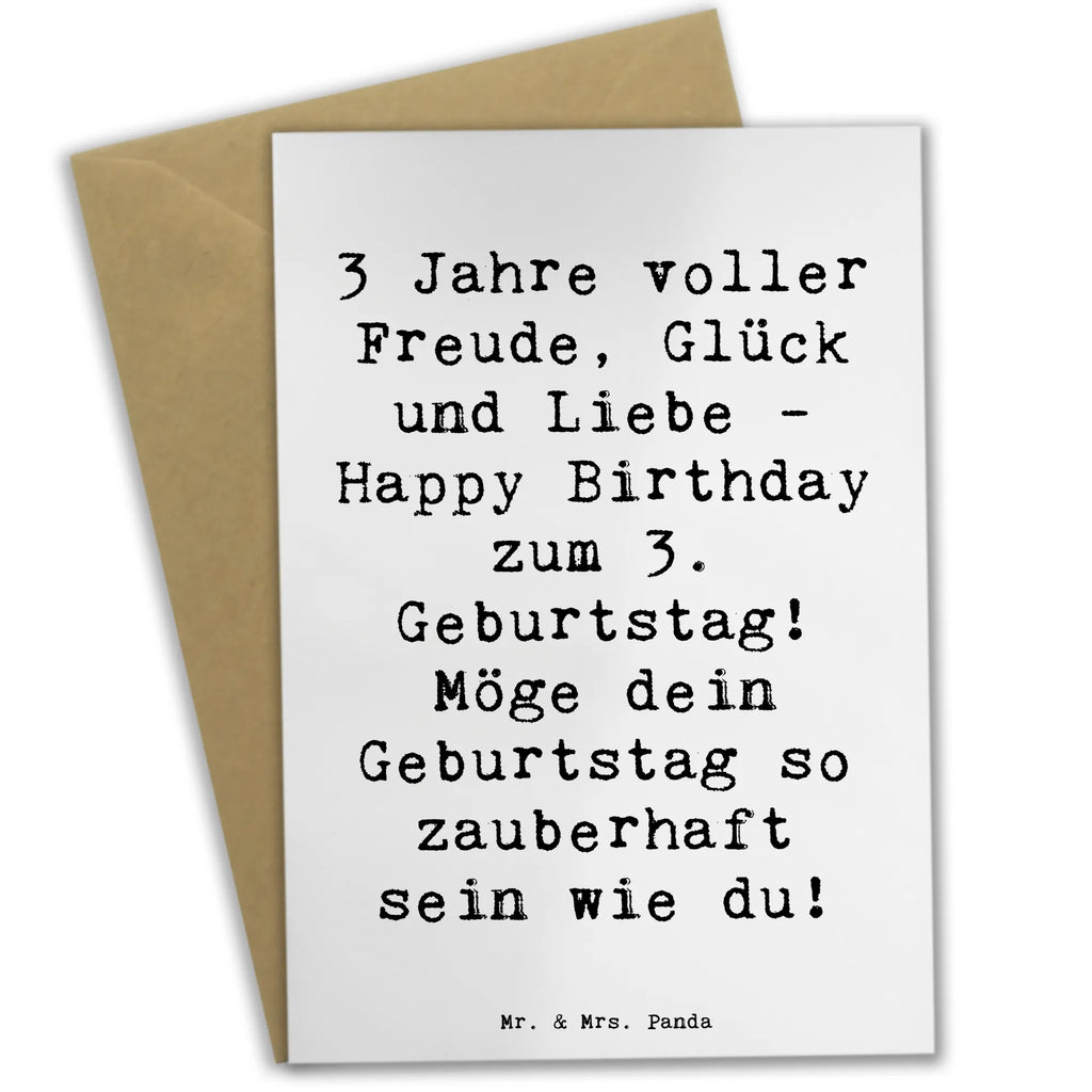 Grußkarte Spruch 3. Geburtstag Freude Grußkarte, Klappkarte, Einladungskarte, Glückwunschkarte, Hochzeitskarte, Geburtstagskarte, Karte, Ansichtskarten, Geburtstag, Geburtstagsgeschenk, Geschenk