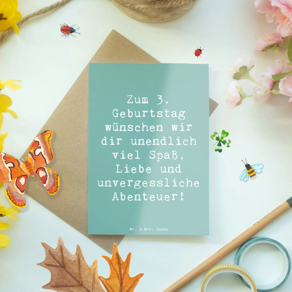 Grußkarte Spruch 3. Geburtstag Grußkarte, Klappkarte, Einladungskarte, Glückwunschkarte, Hochzeitskarte, Geburtstagskarte, Karte, Ansichtskarten, Geburtstag, Geburtstagsgeschenk, Geschenk