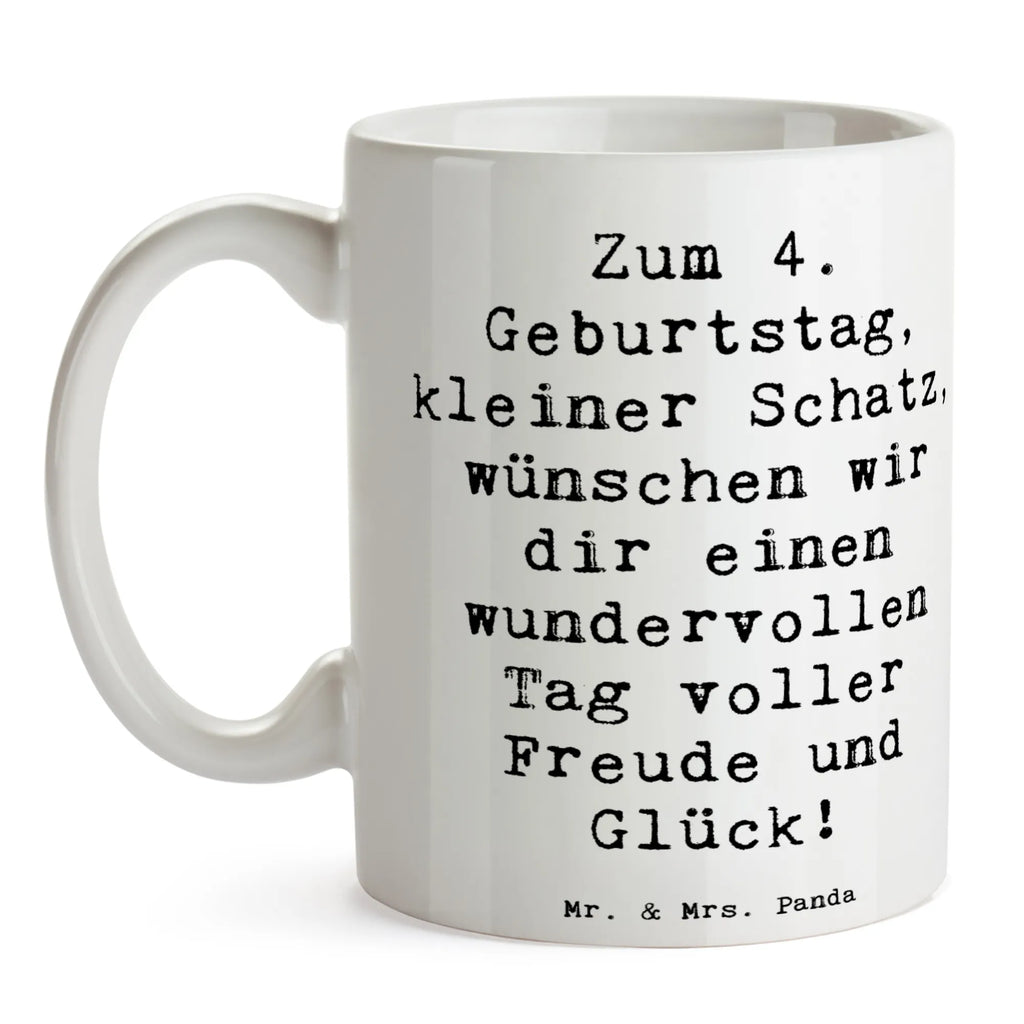 Tasse Spruch 4. Geburtstag Tasse, Kaffeetasse, Teetasse, Becher, Kaffeebecher, Teebecher, Keramiktasse, Porzellantasse, Büro Tasse, Geschenk Tasse, Tasse Sprüche, Tasse Motive, Kaffeetassen, Tasse bedrucken, Designer Tasse, Cappuccino Tassen, Schöne Teetassen, Geburtstag, Geburtstagsgeschenk, Geschenk