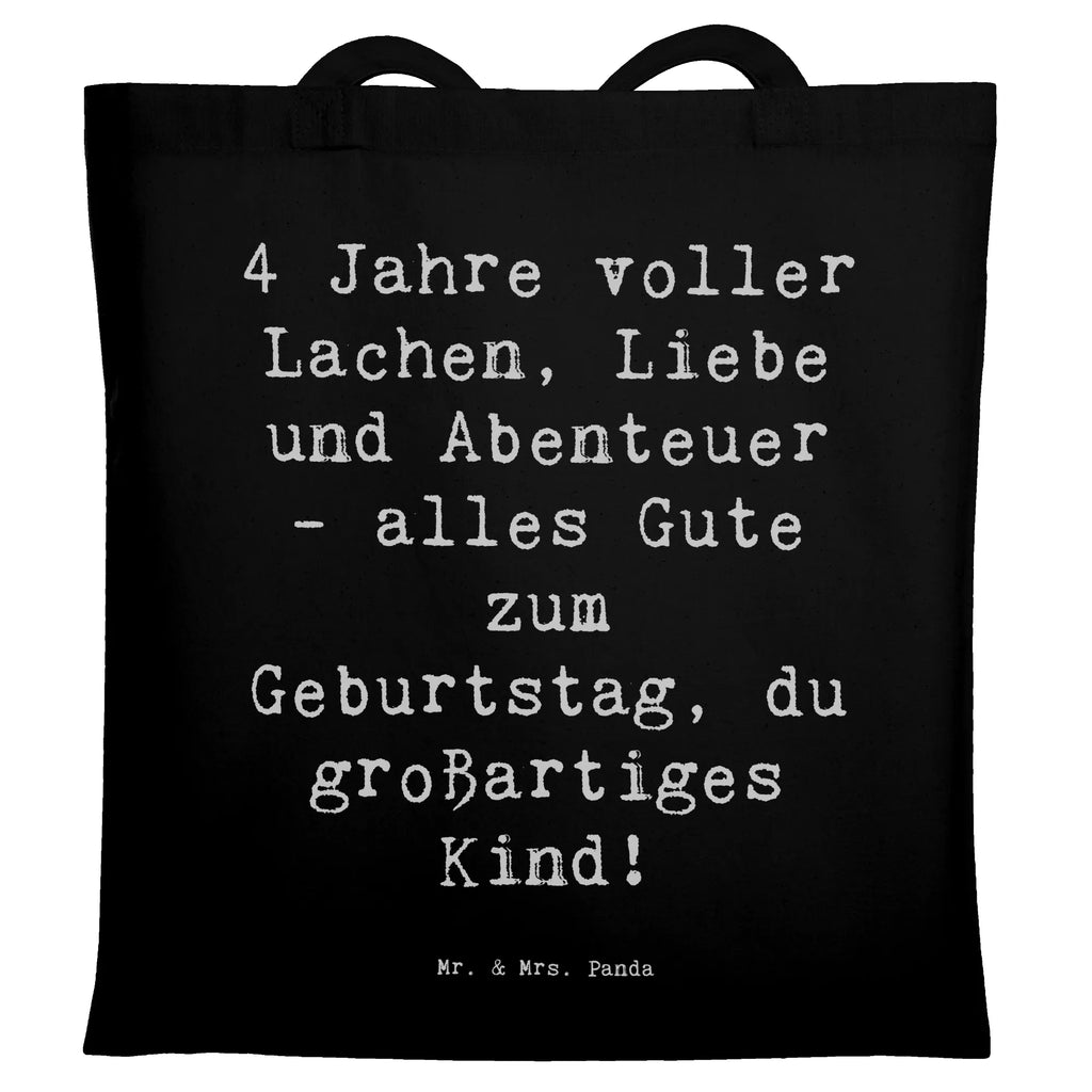 Tragetasche Spruch 4. Geburtstag Beuteltasche, Beutel, Einkaufstasche, Jutebeutel, Stoffbeutel, Tasche, Shopper, Umhängetasche, Strandtasche, Schultertasche, Stofftasche, Tragetasche, Badetasche, Jutetasche, Einkaufstüte, Laptoptasche, Geburtstag, Geburtstagsgeschenk, Geschenk