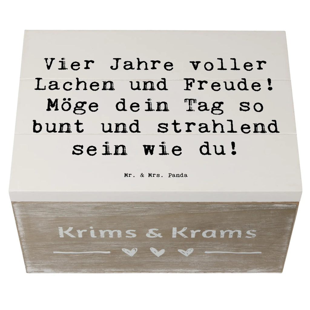 Holzkiste Spruch 4. Geburtstag Freude Holzkiste, Kiste, Schatzkiste, Truhe, Schatulle, XXL, Erinnerungsbox, Erinnerungskiste, Dekokiste, Aufbewahrungsbox, Geschenkbox, Geschenkdose, Geburtstag, Geburtstagsgeschenk, Geschenk