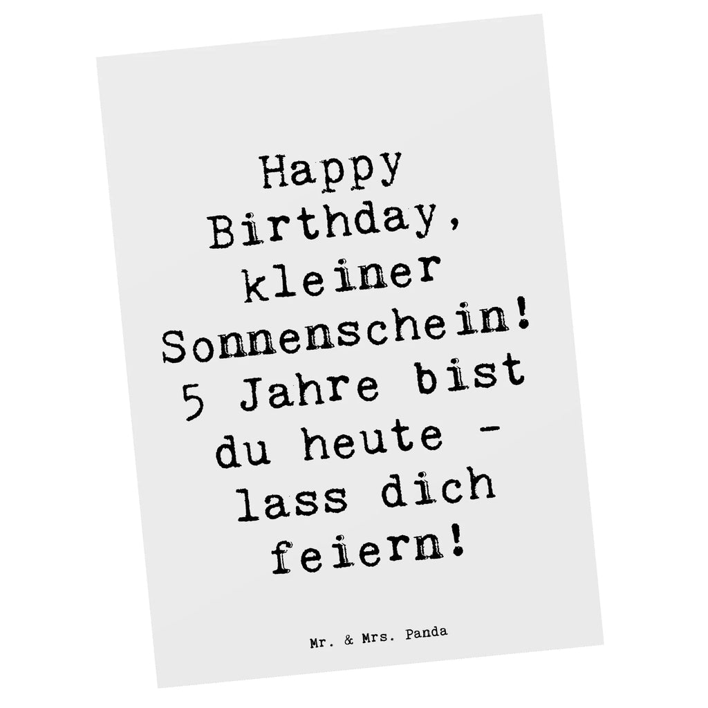 Postkarte Spruch 5. Geburtstag Sonnenschein Postkarte, Karte, Geschenkkarte, Grußkarte, Einladung, Ansichtskarte, Geburtstagskarte, Einladungskarte, Dankeskarte, Ansichtskarten, Einladung Geburtstag, Einladungskarten Geburtstag, Geburtstag, Geburtstagsgeschenk, Geschenk