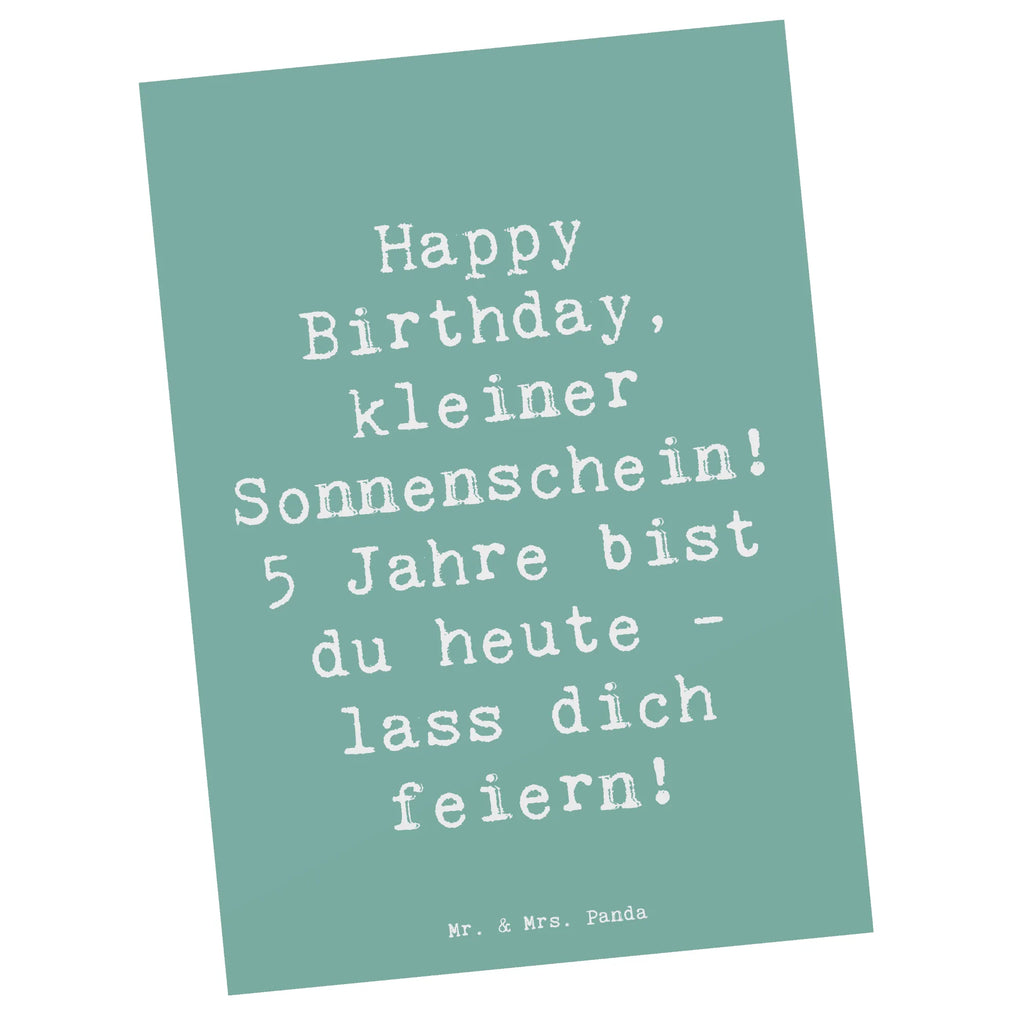 Postkarte Spruch 5. Geburtstag Sonnenschein Postkarte, Karte, Geschenkkarte, Grußkarte, Einladung, Ansichtskarte, Geburtstagskarte, Einladungskarte, Dankeskarte, Ansichtskarten, Einladung Geburtstag, Einladungskarten Geburtstag, Geburtstag, Geburtstagsgeschenk, Geschenk