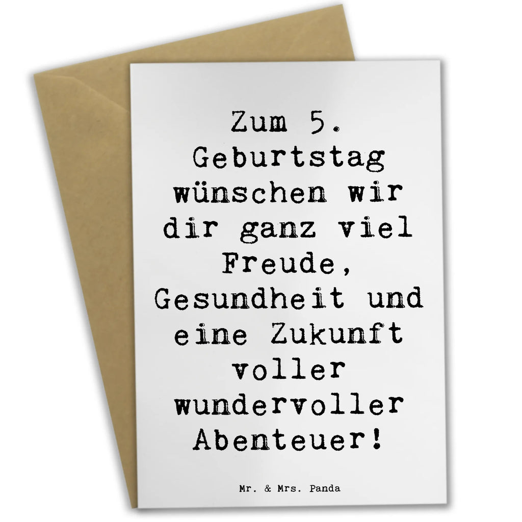 Grußkarte Spruch 5. Geburtstag Freude Grußkarte, Klappkarte, Einladungskarte, Glückwunschkarte, Hochzeitskarte, Geburtstagskarte, Karte, Ansichtskarten, Geburtstag, Geburtstagsgeschenk, Geschenk