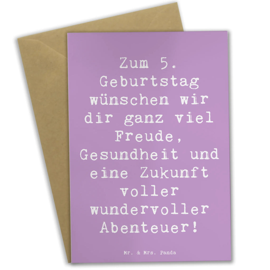 Grußkarte Spruch 5. Geburtstag Freude Grußkarte, Klappkarte, Einladungskarte, Glückwunschkarte, Hochzeitskarte, Geburtstagskarte, Karte, Ansichtskarten, Geburtstag, Geburtstagsgeschenk, Geschenk