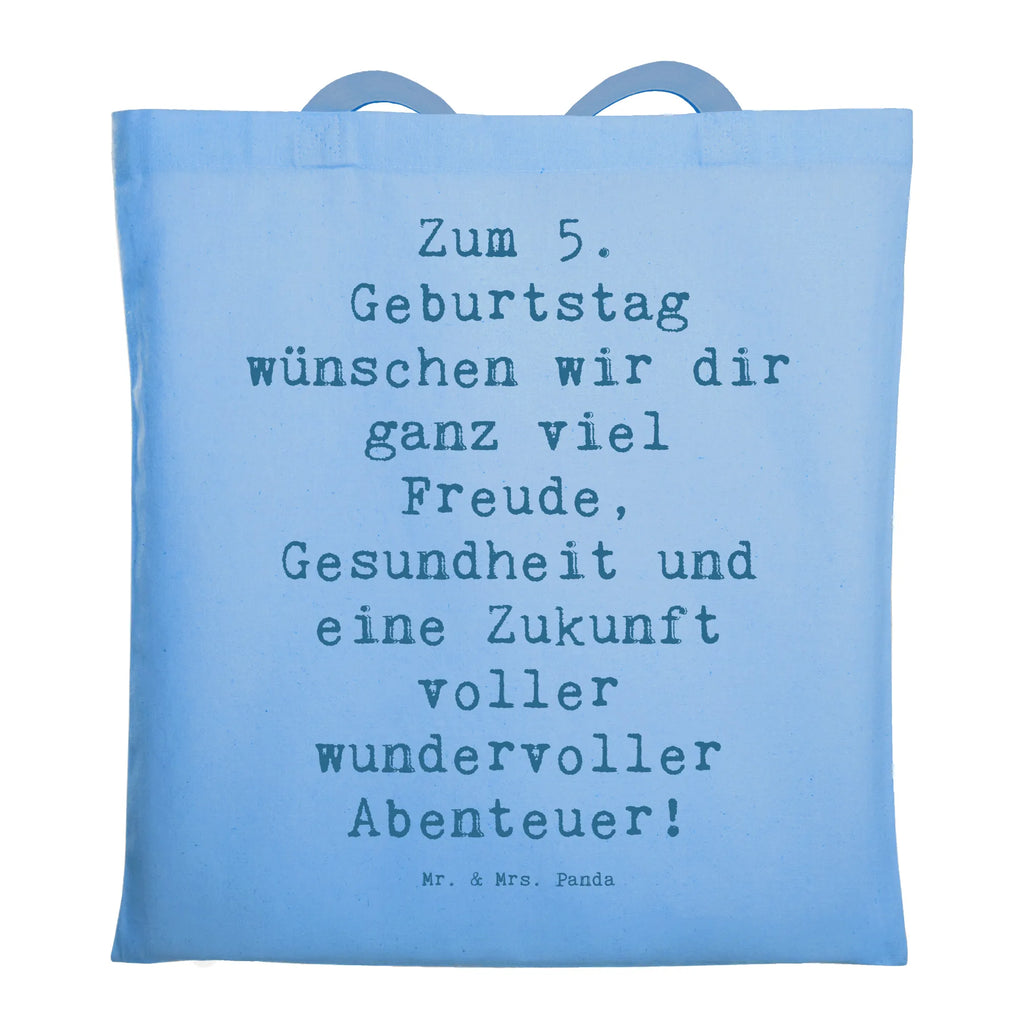 Tragetasche Spruch 5. Geburtstag Freude Beuteltasche, Beutel, Einkaufstasche, Jutebeutel, Stoffbeutel, Tasche, Shopper, Umhängetasche, Strandtasche, Schultertasche, Stofftasche, Tragetasche, Badetasche, Jutetasche, Einkaufstüte, Laptoptasche, Geburtstag, Geburtstagsgeschenk, Geschenk