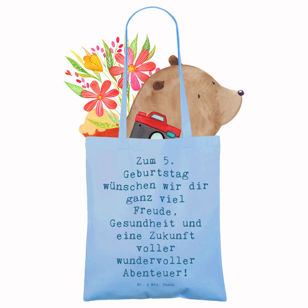 Tragetasche Spruch 5. Geburtstag Freude Beuteltasche, Beutel, Einkaufstasche, Jutebeutel, Stoffbeutel, Tasche, Shopper, Umhängetasche, Strandtasche, Schultertasche, Stofftasche, Tragetasche, Badetasche, Jutetasche, Einkaufstüte, Laptoptasche, Geburtstag, Geburtstagsgeschenk, Geschenk