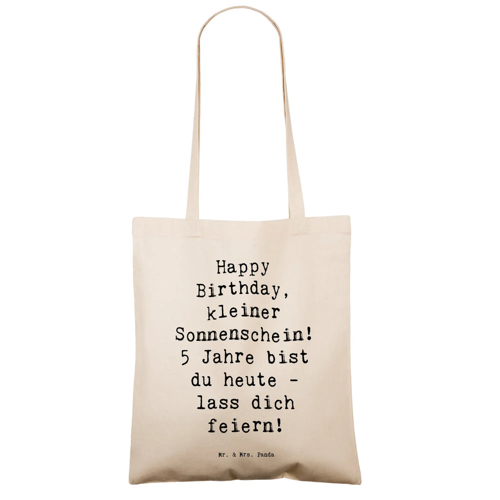 Tragetasche Spruch 5. Geburtstag Sonnenschein Beuteltasche, Beutel, Einkaufstasche, Jutebeutel, Stoffbeutel, Tasche, Shopper, Umhängetasche, Strandtasche, Schultertasche, Stofftasche, Tragetasche, Badetasche, Jutetasche, Einkaufstüte, Laptoptasche, Geburtstag, Geburtstagsgeschenk, Geschenk