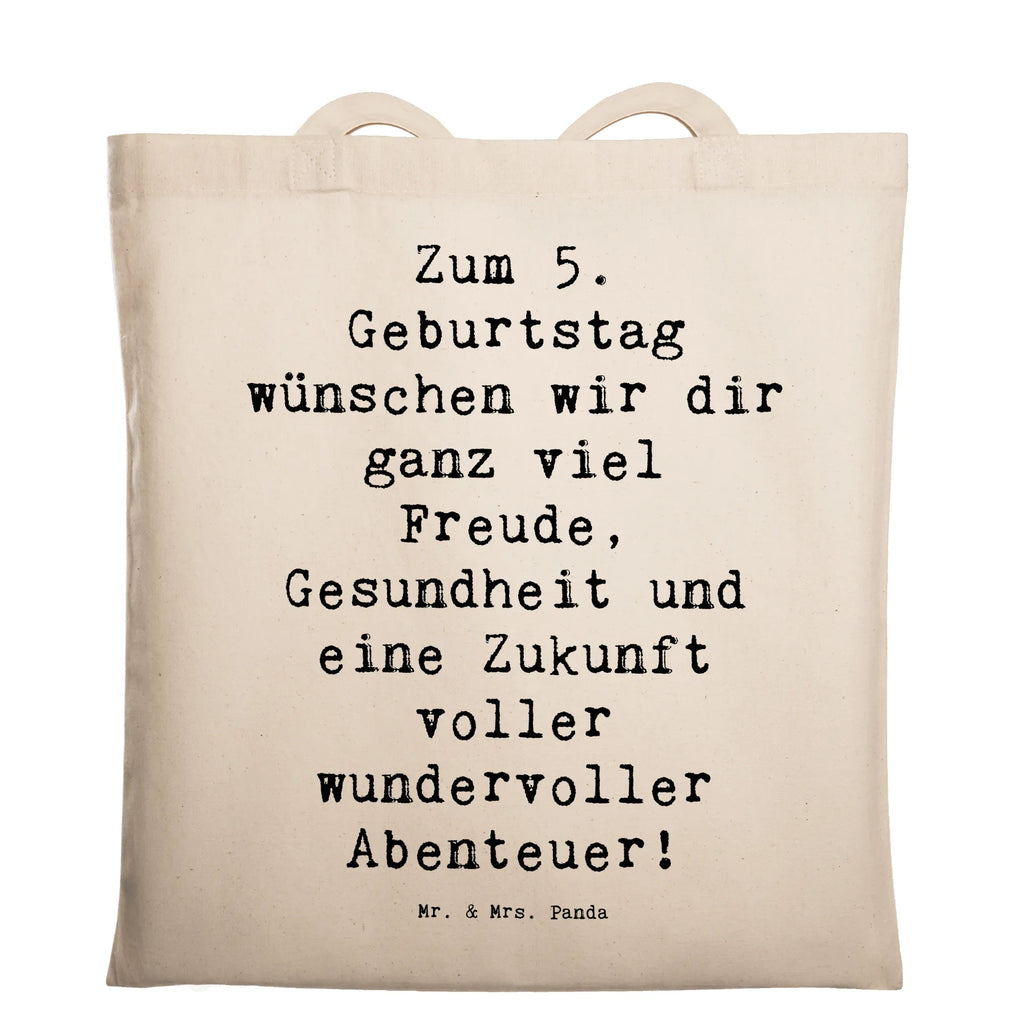 Tragetasche Spruch 5. Geburtstag Freude Beuteltasche, Beutel, Einkaufstasche, Jutebeutel, Stoffbeutel, Tasche, Shopper, Umhängetasche, Strandtasche, Schultertasche, Stofftasche, Tragetasche, Badetasche, Jutetasche, Einkaufstüte, Laptoptasche, Geburtstag, Geburtstagsgeschenk, Geschenk