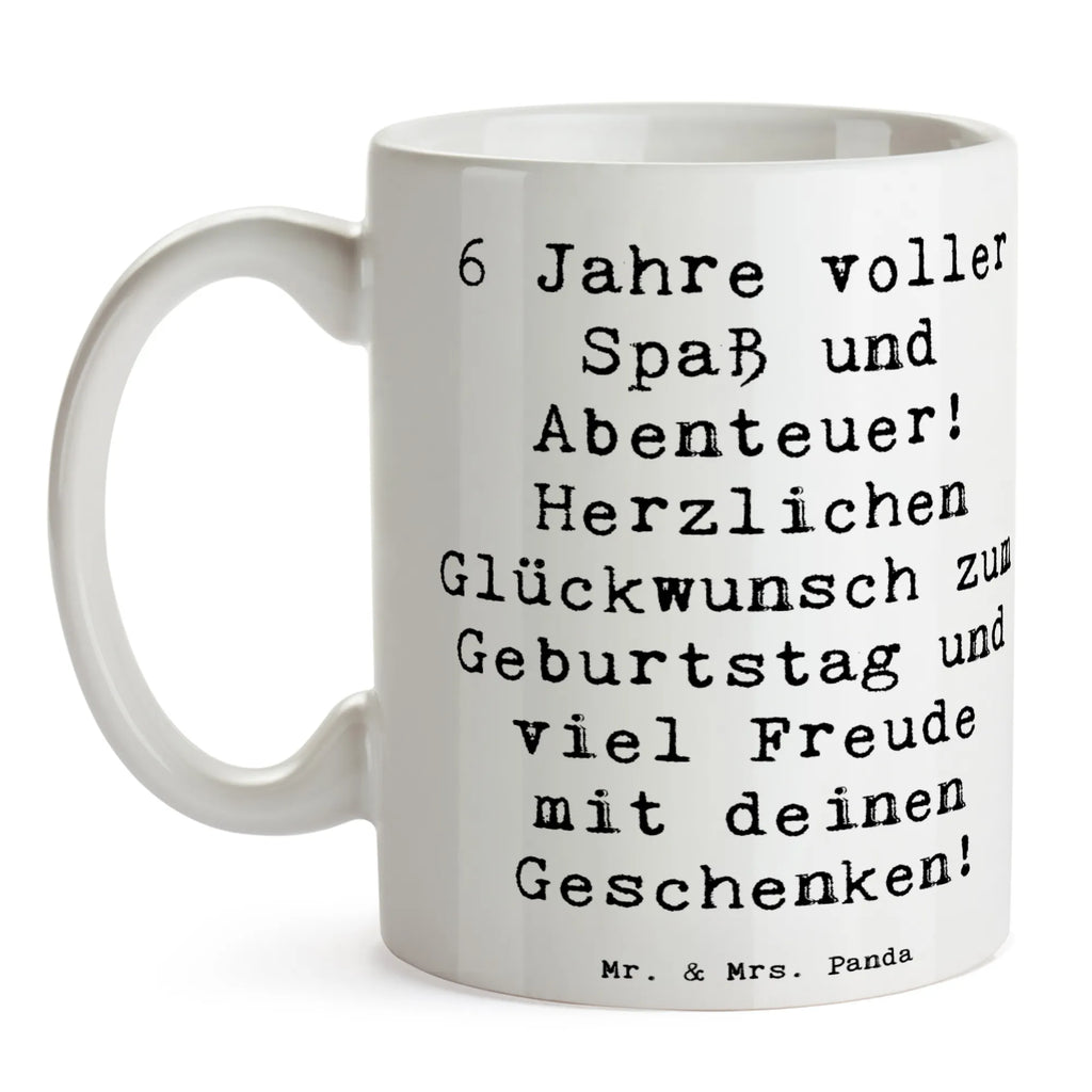 Tasse Spruch 6. Geburtstag Freude Tasse, Kaffeetasse, Teetasse, Becher, Kaffeebecher, Teebecher, Keramiktasse, Porzellantasse, Büro Tasse, Geschenk Tasse, Tasse Sprüche, Tasse Motive, Kaffeetassen, Tasse bedrucken, Designer Tasse, Cappuccino Tassen, Schöne Teetassen, Geburtstag, Geburtstagsgeschenk, Geschenk