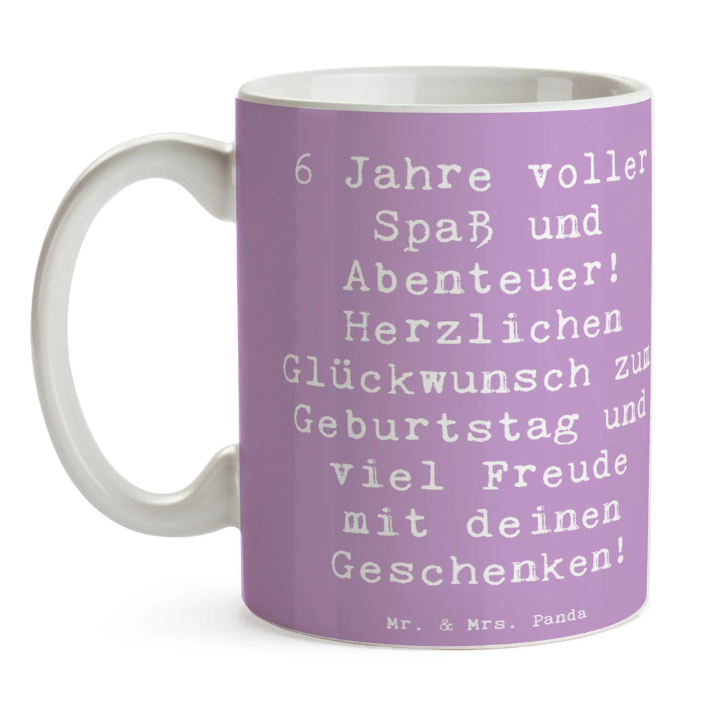 Tasse Spruch 6. Geburtstag Freude Tasse, Kaffeetasse, Teetasse, Becher, Kaffeebecher, Teebecher, Keramiktasse, Porzellantasse, Büro Tasse, Geschenk Tasse, Tasse Sprüche, Tasse Motive, Kaffeetassen, Tasse bedrucken, Designer Tasse, Cappuccino Tassen, Schöne Teetassen, Geburtstag, Geburtstagsgeschenk, Geschenk