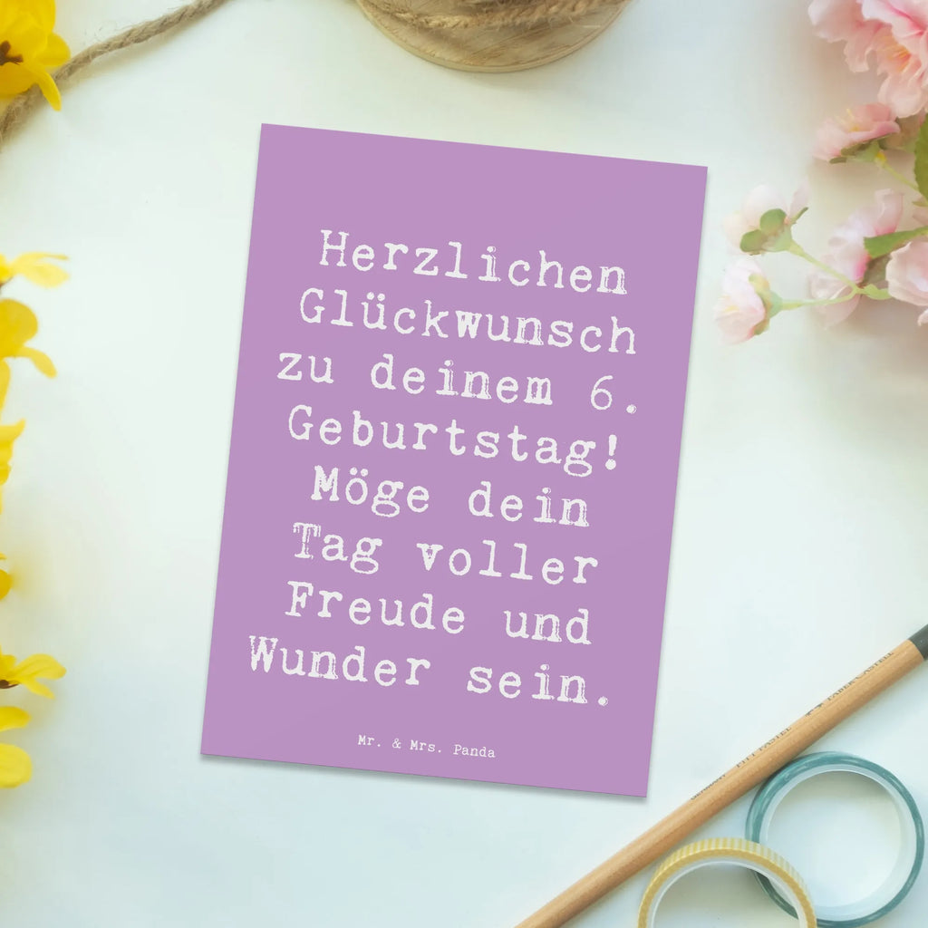 Postkarte Spruch 6. Geburtstag Postkarte, Karte, Geschenkkarte, Grußkarte, Einladung, Ansichtskarte, Geburtstagskarte, Einladungskarte, Dankeskarte, Ansichtskarten, Einladung Geburtstag, Einladungskarten Geburtstag, Geburtstag, Geburtstagsgeschenk, Geschenk