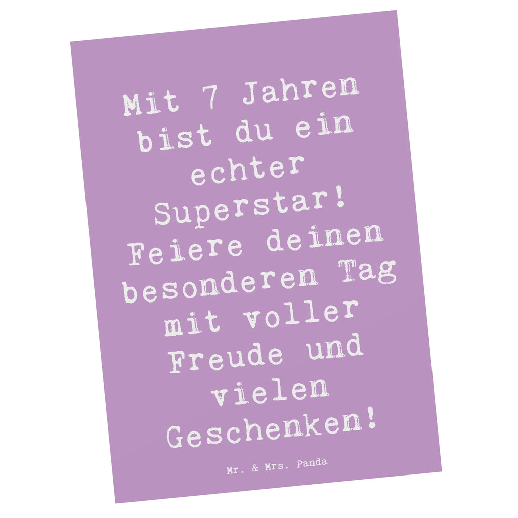 Postkarte Spruch 7. Geburtstag Superstar Postkarte, Karte, Geschenkkarte, Grußkarte, Einladung, Ansichtskarte, Geburtstagskarte, Einladungskarte, Dankeskarte, Ansichtskarten, Einladung Geburtstag, Einladungskarten Geburtstag, Geburtstag, Geburtstagsgeschenk, Geschenk