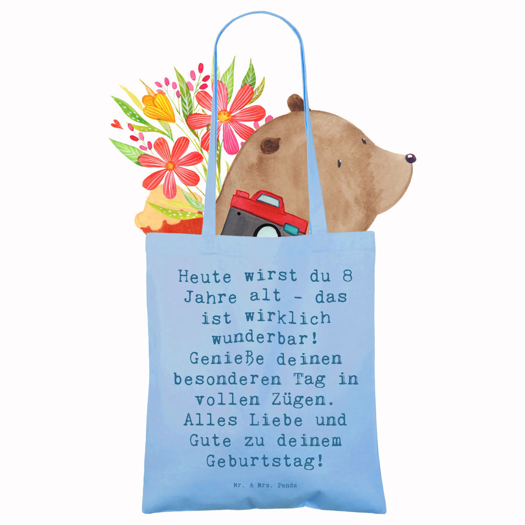 Tragetasche Spruch 8. Geburtstag Feier Beuteltasche, Beutel, Einkaufstasche, Jutebeutel, Stoffbeutel, Tasche, Shopper, Umhängetasche, Strandtasche, Schultertasche, Stofftasche, Tragetasche, Badetasche, Jutetasche, Einkaufstüte, Laptoptasche, Geburtstag, Geburtstagsgeschenk, Geschenk