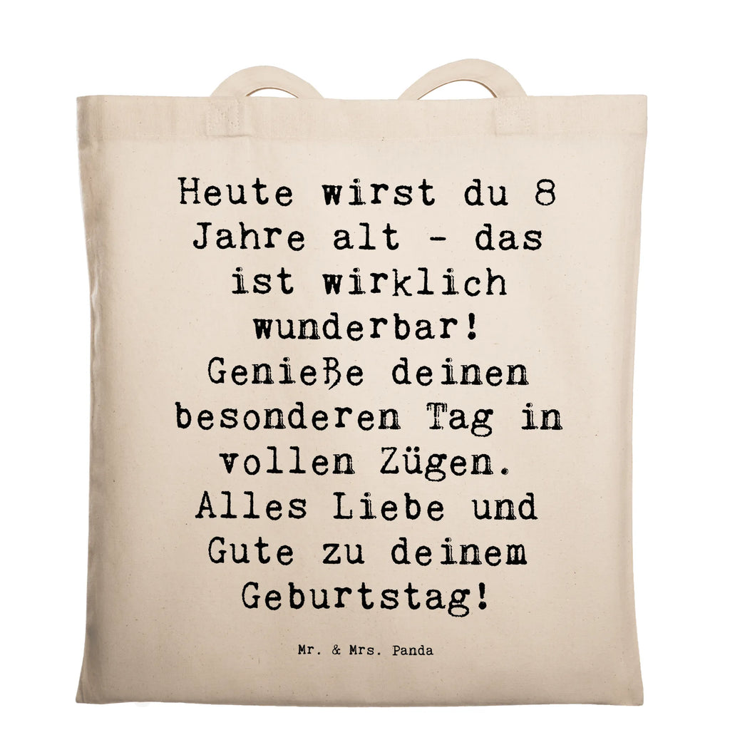 Tragetasche Spruch 8. Geburtstag Feier Beuteltasche, Beutel, Einkaufstasche, Jutebeutel, Stoffbeutel, Tasche, Shopper, Umhängetasche, Strandtasche, Schultertasche, Stofftasche, Tragetasche, Badetasche, Jutetasche, Einkaufstüte, Laptoptasche, Geburtstag, Geburtstagsgeschenk, Geschenk