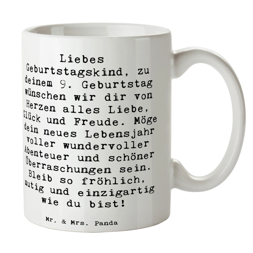 Tasse Spruch 9. Geburtstag Glück Tasse, Kaffeetasse, Teetasse, Becher, Kaffeebecher, Teebecher, Keramiktasse, Porzellantasse, Büro Tasse, Geschenk Tasse, Tasse Sprüche, Tasse Motive, Kaffeetassen, Tasse bedrucken, Designer Tasse, Cappuccino Tassen, Schöne Teetassen, Geburtstag, Geburtstagsgeschenk, Geschenk