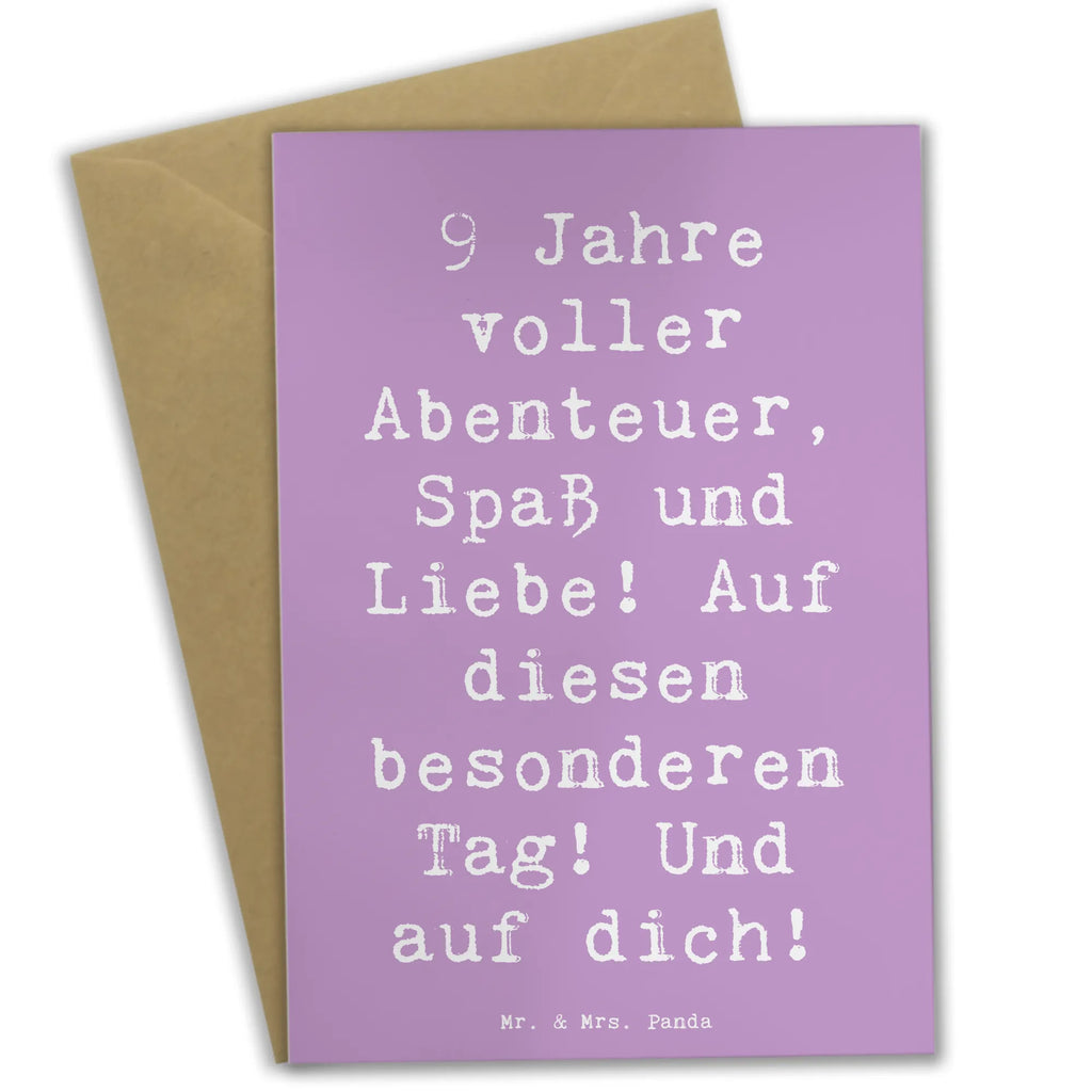 Grußkarte Spruch 9. Geburtstag Abenteuer Grußkarte, Klappkarte, Einladungskarte, Glückwunschkarte, Hochzeitskarte, Geburtstagskarte, Karte, Ansichtskarten, Geburtstag, Geburtstagsgeschenk, Geschenk