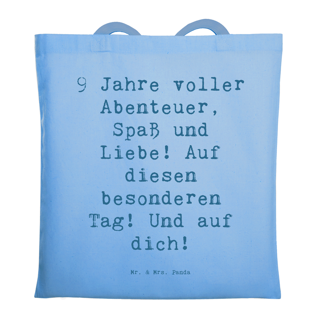 Tragetasche Spruch 9. Geburtstag Abenteuer Beuteltasche, Beutel, Einkaufstasche, Jutebeutel, Stoffbeutel, Tasche, Shopper, Umhängetasche, Strandtasche, Schultertasche, Stofftasche, Tragetasche, Badetasche, Jutetasche, Einkaufstüte, Laptoptasche, Geburtstag, Geburtstagsgeschenk, Geschenk