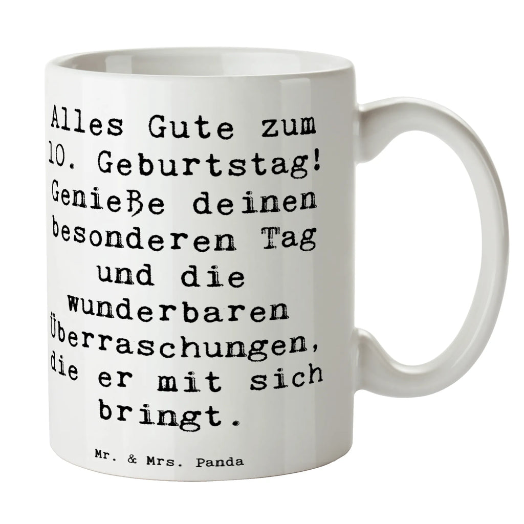 Tasse Spruch 10. Geburtstag Freude Tasse, Kaffeetasse, Teetasse, Becher, Kaffeebecher, Teebecher, Keramiktasse, Porzellantasse, Büro Tasse, Geschenk Tasse, Tasse Sprüche, Tasse Motive, Kaffeetassen, Tasse bedrucken, Designer Tasse, Cappuccino Tassen, Schöne Teetassen, Geburtstag, Geburtstagsgeschenk, Geschenk