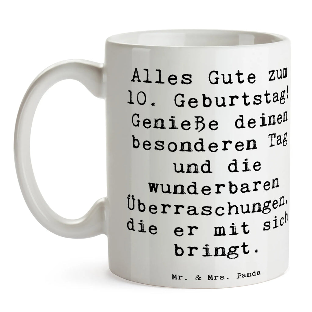 Tasse Spruch 10. Geburtstag Freude Tasse, Kaffeetasse, Teetasse, Becher, Kaffeebecher, Teebecher, Keramiktasse, Porzellantasse, Büro Tasse, Geschenk Tasse, Tasse Sprüche, Tasse Motive, Kaffeetassen, Tasse bedrucken, Designer Tasse, Cappuccino Tassen, Schöne Teetassen, Geburtstag, Geburtstagsgeschenk, Geschenk