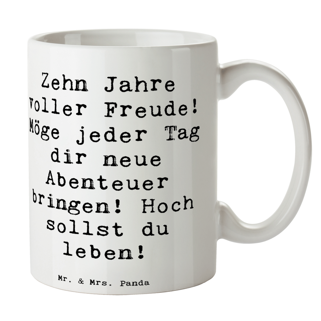 Tasse Spruch 10. Geburtstag Freude Tasse, Kaffeetasse, Teetasse, Becher, Kaffeebecher, Teebecher, Keramiktasse, Porzellantasse, Büro Tasse, Geschenk Tasse, Tasse Sprüche, Tasse Motive, Kaffeetassen, Tasse bedrucken, Designer Tasse, Cappuccino Tassen, Schöne Teetassen, Geburtstag, Geburtstagsgeschenk, Geschenk