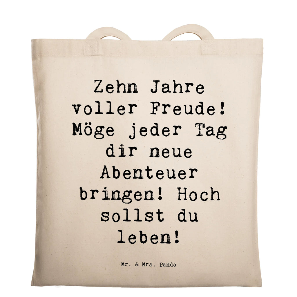 Tragetasche Spruch 10. Geburtstag Freude Beuteltasche, Beutel, Einkaufstasche, Jutebeutel, Stoffbeutel, Tasche, Shopper, Umhängetasche, Strandtasche, Schultertasche, Stofftasche, Tragetasche, Badetasche, Jutetasche, Einkaufstüte, Laptoptasche, Geburtstag, Geburtstagsgeschenk, Geschenk