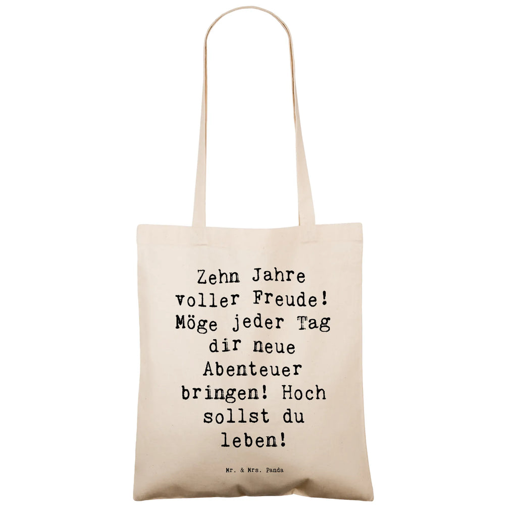 Tragetasche Spruch 10. Geburtstag Freude Beuteltasche, Beutel, Einkaufstasche, Jutebeutel, Stoffbeutel, Tasche, Shopper, Umhängetasche, Strandtasche, Schultertasche, Stofftasche, Tragetasche, Badetasche, Jutetasche, Einkaufstüte, Laptoptasche, Geburtstag, Geburtstagsgeschenk, Geschenk