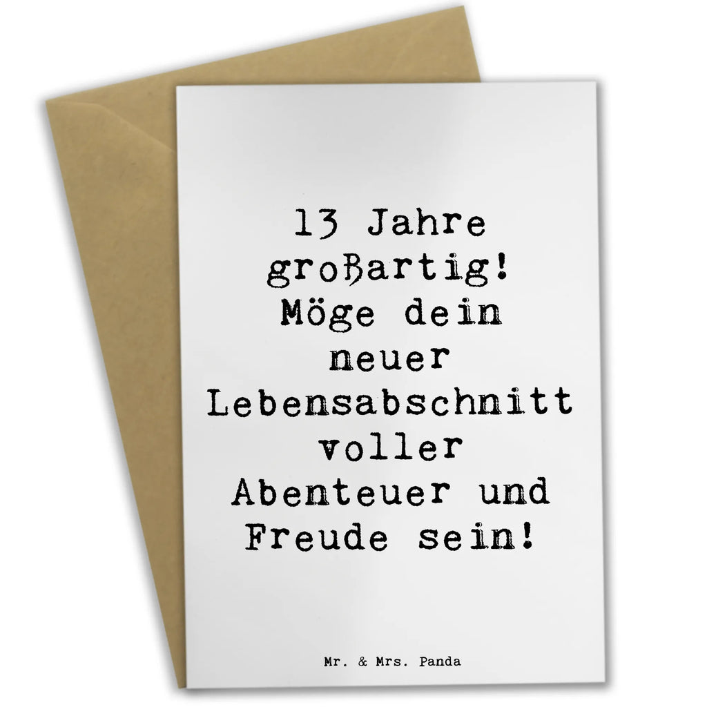 Grußkarte Spruch 13. Geburtstag Freude Grußkarte, Klappkarte, Einladungskarte, Glückwunschkarte, Hochzeitskarte, Geburtstagskarte, Karte, Ansichtskarten, Geburtstag, Geburtstagsgeschenk, Geschenk