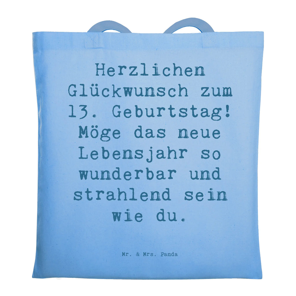 Tragetasche Spruch 13. Geburtstag Beuteltasche, Beutel, Einkaufstasche, Jutebeutel, Stoffbeutel, Tasche, Shopper, Umhängetasche, Strandtasche, Schultertasche, Stofftasche, Tragetasche, Badetasche, Jutetasche, Einkaufstüte, Laptoptasche, Geburtstag, Geburtstagsgeschenk, Geschenk